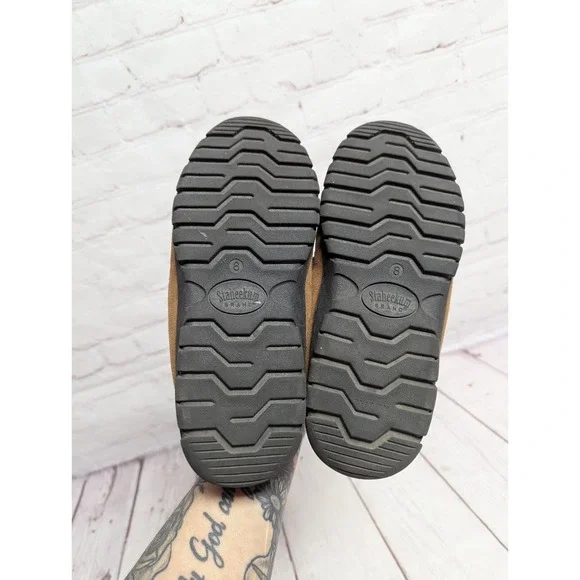 Staheekum Mens Moccasins Slipper Shoes Suede Leather Sheepskin Lined Size 8 EUC - Picture 7 of 9